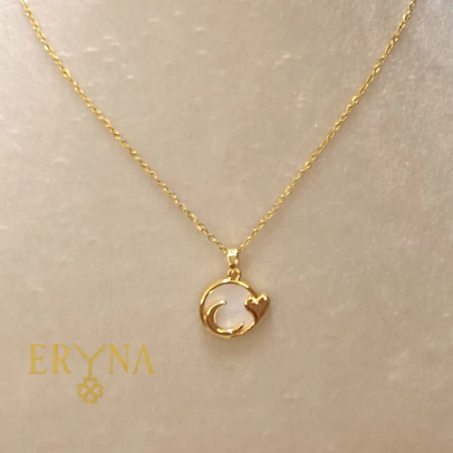 COLLAR ERYNA LUNA Y CORAZÓN