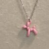 Colgante ERYNA Perro Globo Rosa Plateado