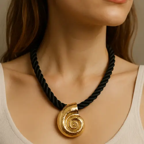 Collar Caracola Dorada Oceanía – ERYNA