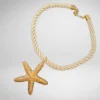 Collar estrella marina dorada beige eryna