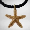 Collar estrella marina dorada negro eryna