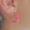 PENDIENTES ERYNA ARO CHUNKY FLORES COLORES