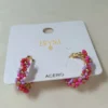 PENDIENTES ERYNA ARO CHUNKY FLORES COLORES