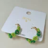 PENDIENTES ERYNA ARO CHUNKY FLORES COLORES