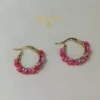 PENDIENTES ERYNA ARO CHUNKY FLORES COLORES