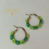 PENDIENTES ERYNA ARO CHUNKY FLORES COLORES