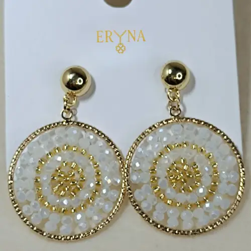 PENDIENTES ERYNA ARO FLOR DE CUENTAS