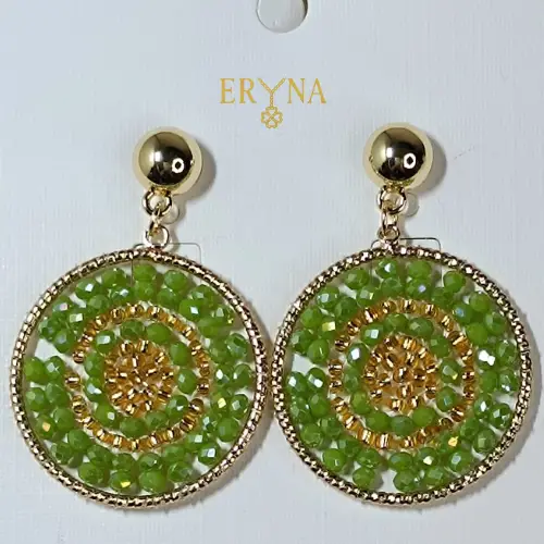 PENDIENTES ERYNA ARO FLOR DE CUENTAS