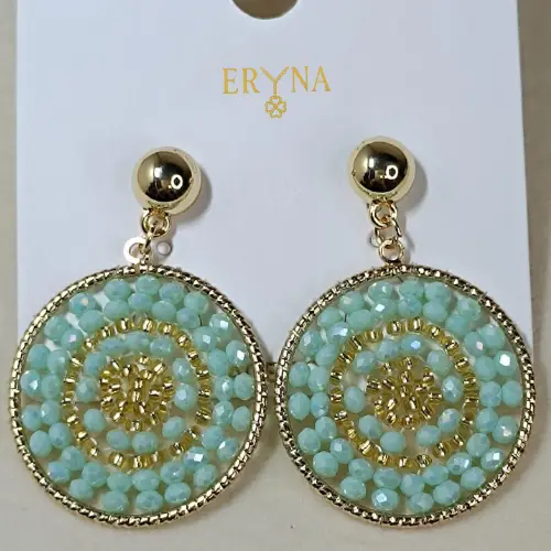 PENDIENTES ERYNA ARO FLOR DE CUENTAS