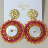 PENDIENTES MULTICOLOR CON ABALORIOS CIRCULARES