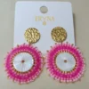 PENDIENTES MULTICOLOR CON ABALORIOS CIRCULARES