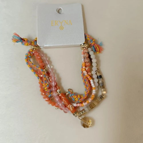 PULSERA MULTICOLOR CRISTAL Y PIEDRA ERYNA