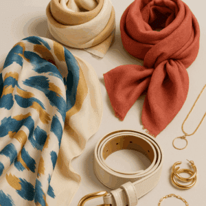 Complementos de moda para mujer: pañuelos, foulards, cinturón y joyas ERYNA