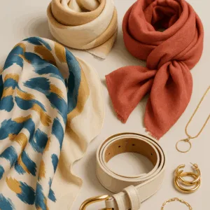 Complementos de moda para mujer: pañuelos, foulards, cinturón y joyas ERYNA