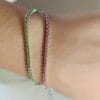 PULSERA ERYNA TENIS CIRCONITAS VERDE O ROSA