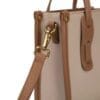 bolso bandolera kaki marca IRENE con asas y cremallera