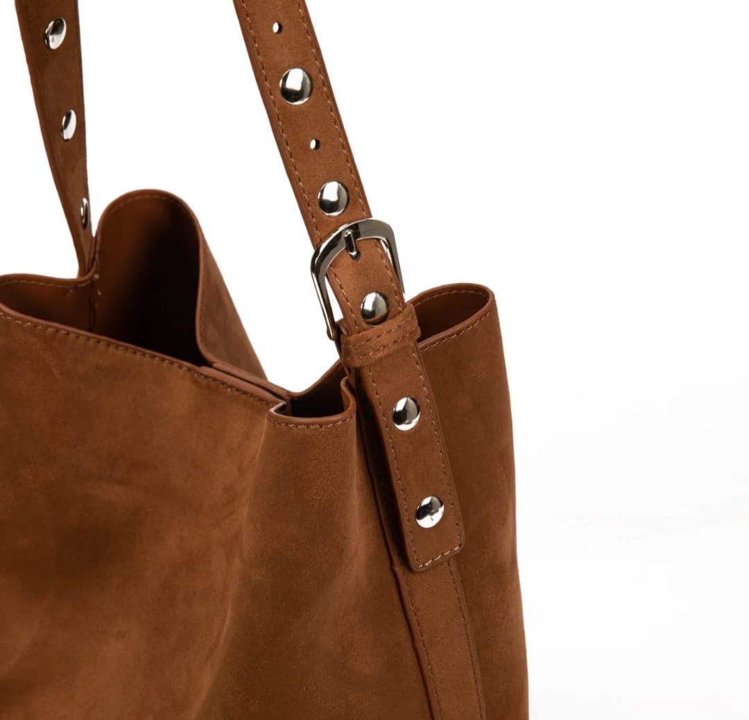 bolso abag marrón shopper efecto ante bolso abag marrón shopper efecto ante