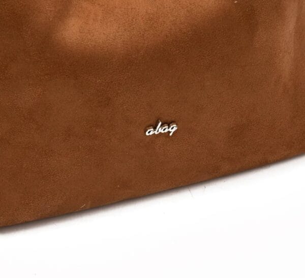 bolso abag marrón shopper efecto ante