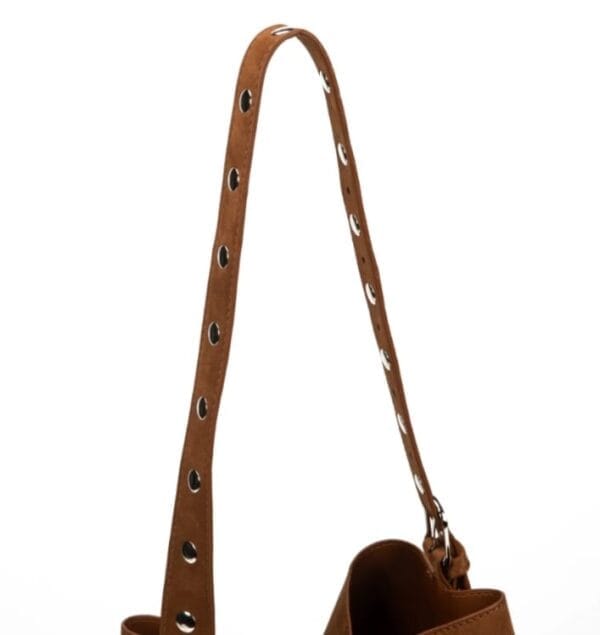 bolso abag marrón shopper efecto ante