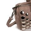 vista superior del bolso abag kaki con asas dobles