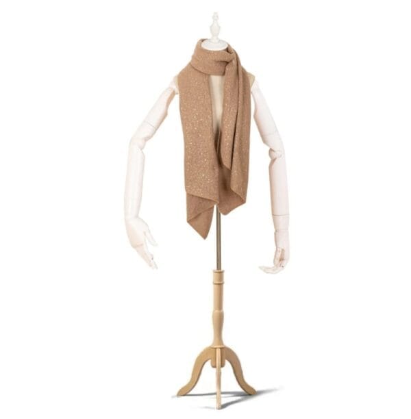 Bufanda ABAG con brillo – beige, gris, kaki y verde