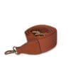 Bolso IRENE apricot-castaño con asa trenzada y correa ajustable