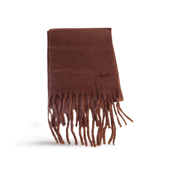 Bufanda efecto cashmere color marrón