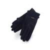 Guantes de mujer negros con puño de punto. Guantes de mujer negros con puño de punto.