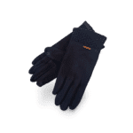 Guantes de mujer negros con puño de punto.