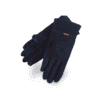 Guantes de mujer azul marino con puño de punto. Guantes de mujer azul marino con puño de punto.