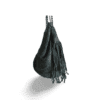 Bolso de ante verde oscuro con flecos y detalle lateral ERYNA