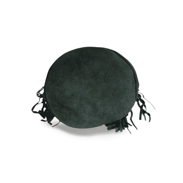 Base circular del bolso de ante verde oscuro ERYNA