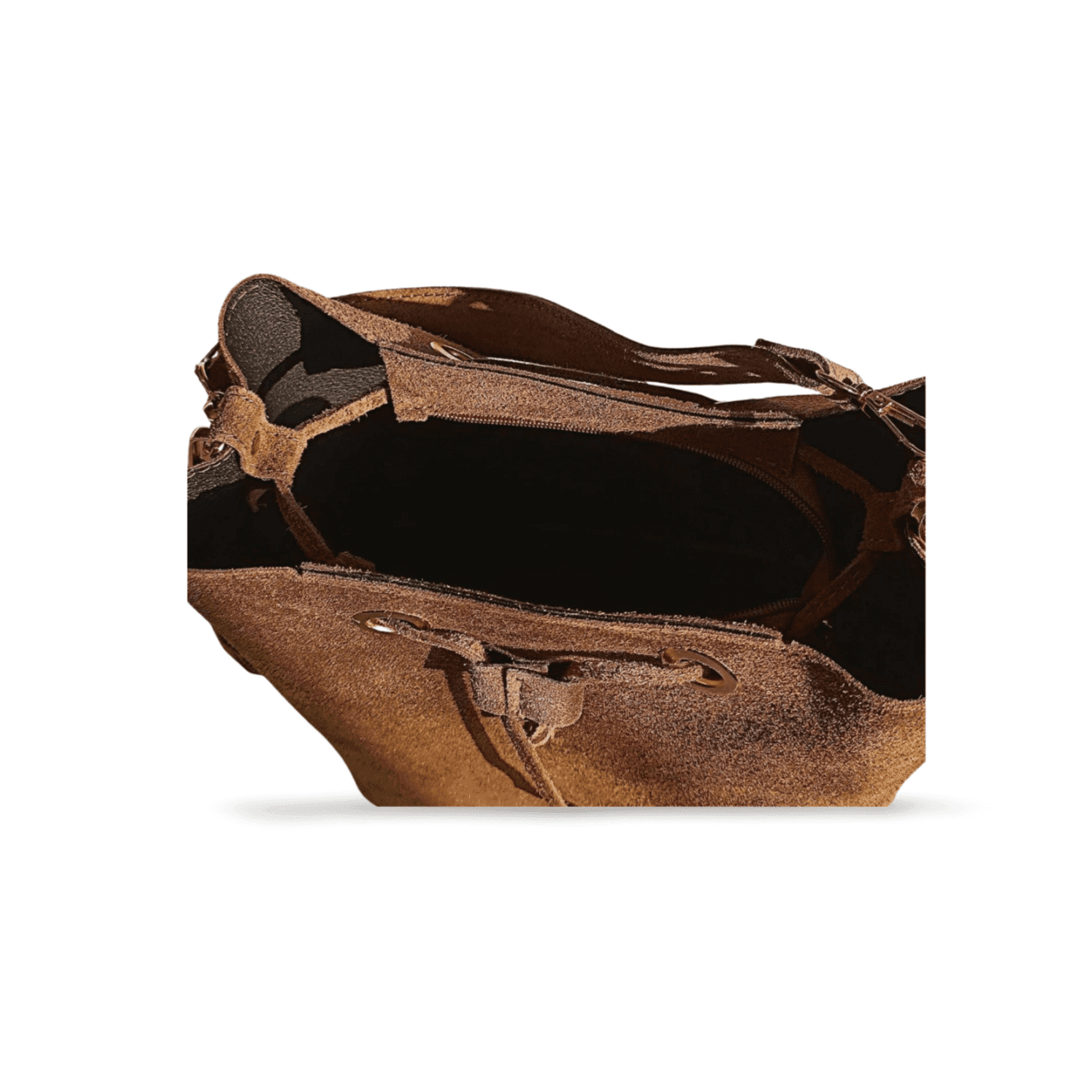 Bolso de piel marrón ERYNA estilo saco Bolso de piel marrón ERYNA estilo saco