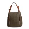Mochila IRENE ILR230308 color verde con asas marrones