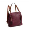 Mochila IRENE ILR230308 granate con asas marrones