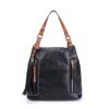 mochila irene eryna negro piel sintética alta calidad frontal
