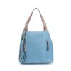 mochila irene eryna azul piel sintética alta calidad frontal
