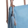 mochila irene eryna azul piel sintética alta calidad lateral