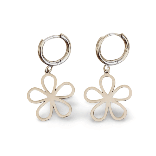 pendientes-flor-acero-plateados-eryna