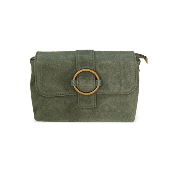 Bolso de ante italiano en color verde