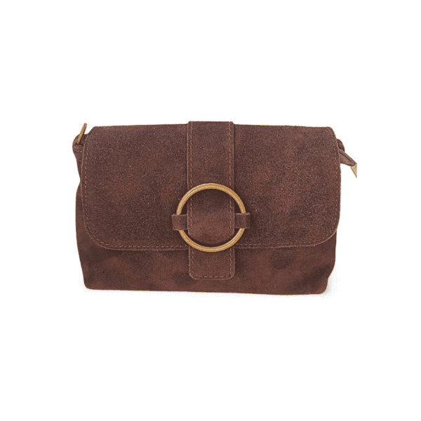 Bolso de ante italiano en color chocolate