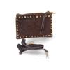Bolso ERYNA gris piel auténtica con correa ajustable desmontable
