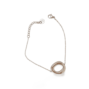Pulsera ERYNA en acero plateado con cierre ajustable