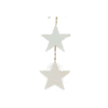 Detalle pendientes ERYNA plateados de estrellas en cascada