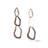 pendientes largos geométricos ERYNA acero plateado