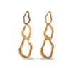 pendientes modernos largos ERYNA en acero dorado