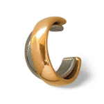 Pendientes ERYNA aro bicolor dorado y plateado vista frontal Pendientes ERYNA aro bicolor dorado y plateado vista frontal