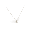 Collar huellita ERYNA plateado detalle primer plano