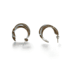 Pendientes de aro ERYNA plateados modernos triple aro