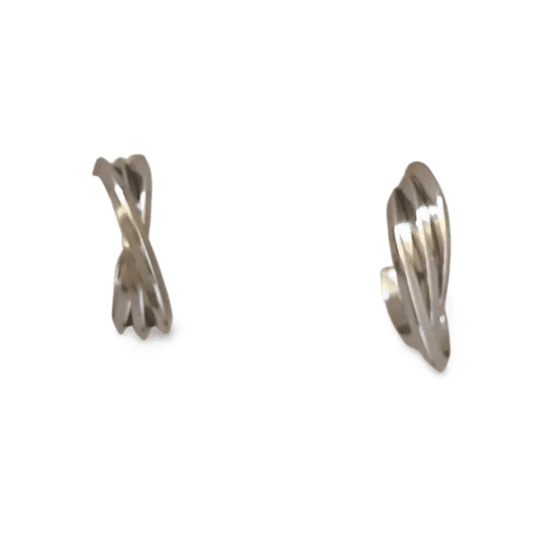 Pendientes de aro ERYNA plateados modernos triple aro